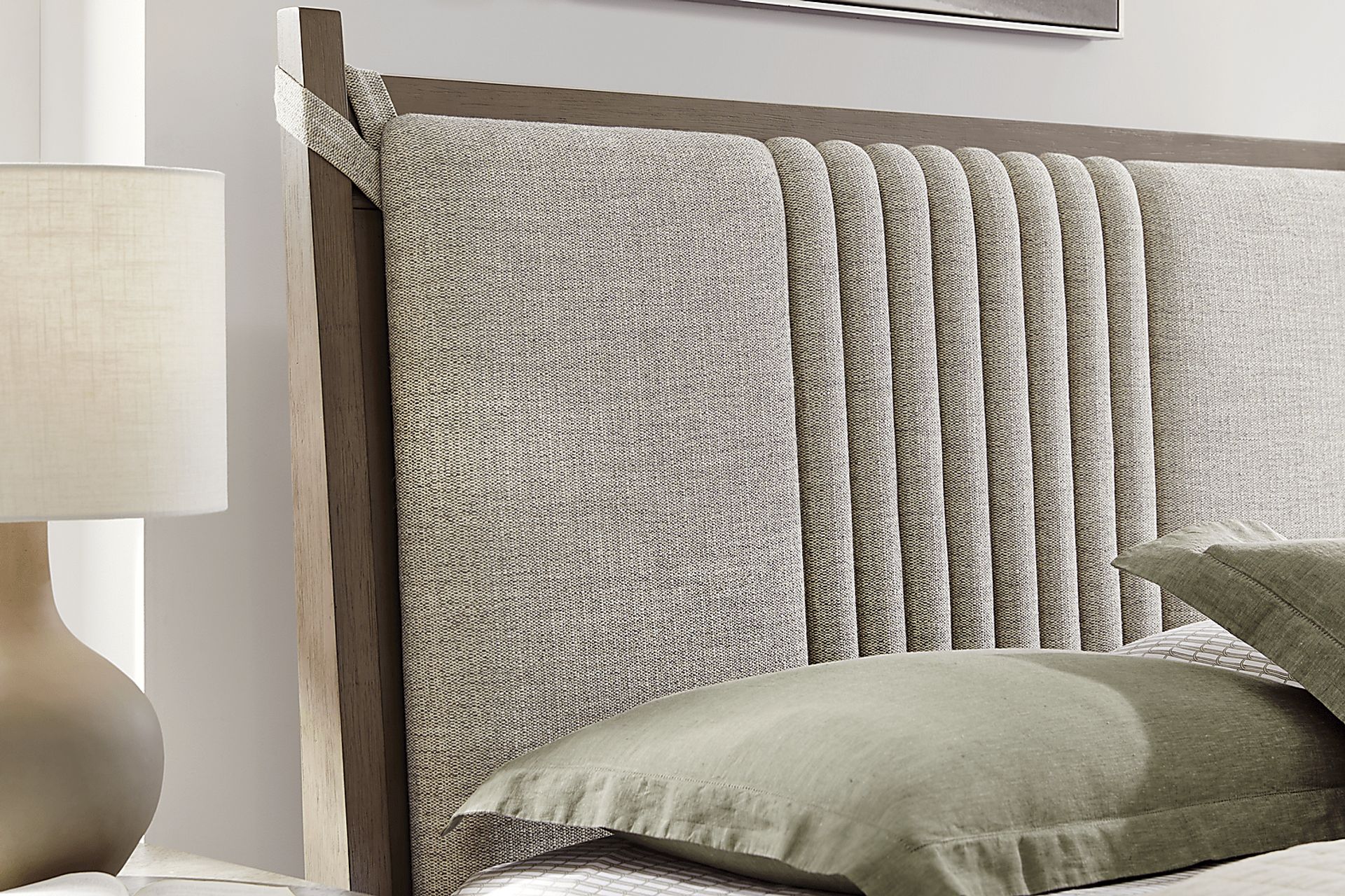 Jetty Beach Gray 3 Pc King Upholstered Bed - Image 2