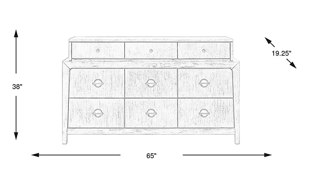 Jetty Beach Gray Dresser