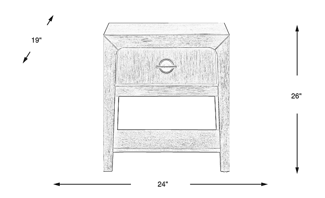 Jetty Beach Gray Nightstand