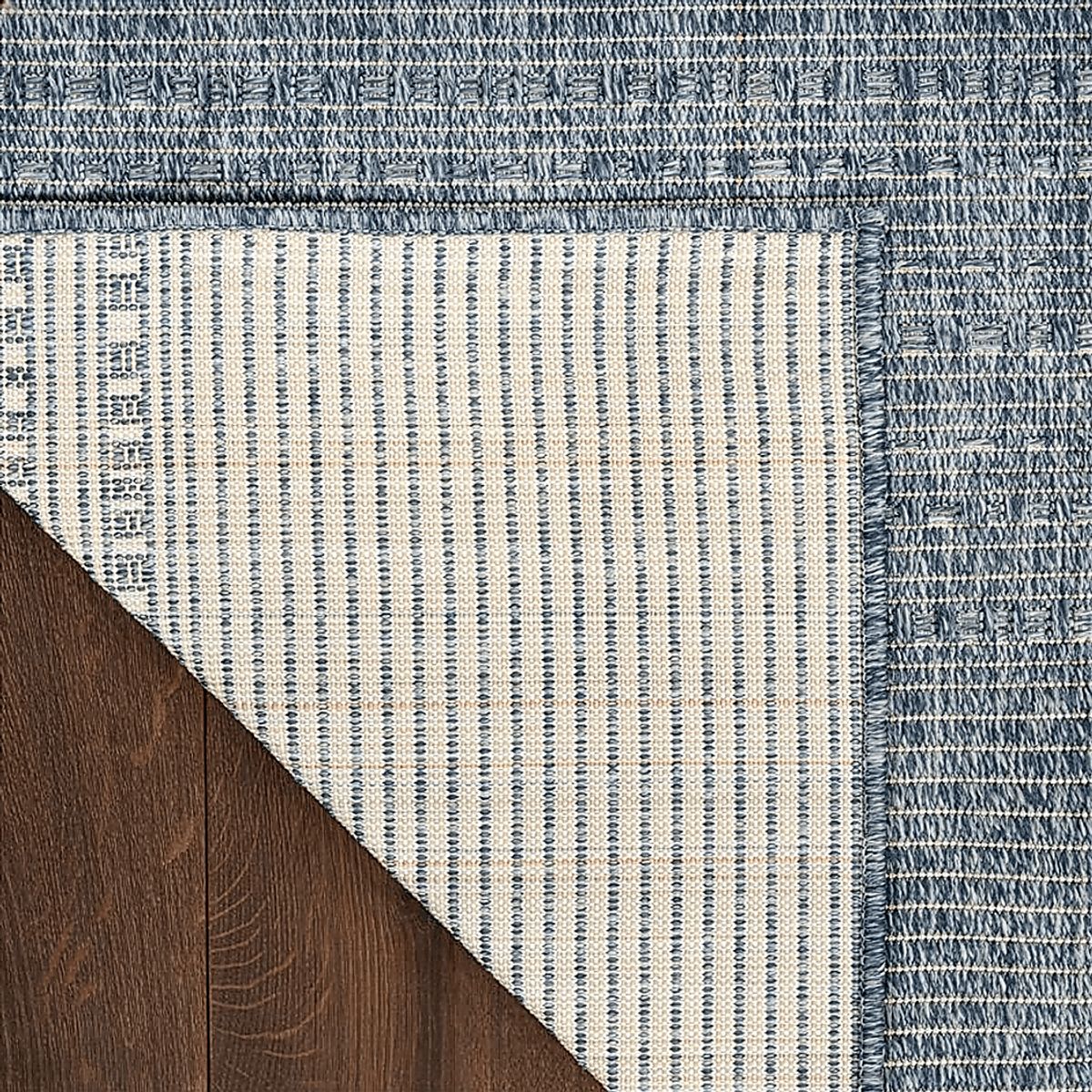Jetty Blue Denim Outdoor Rug | Rooms to Go