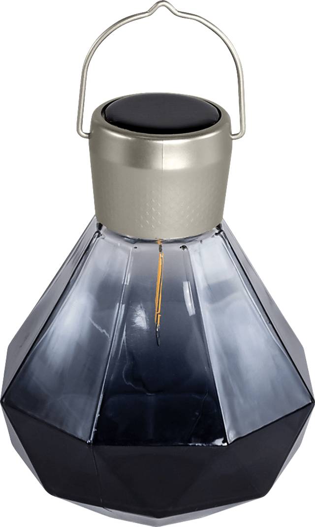 Jewel Beam Black Outdoor Solar Lantern - Thumbnail - Image 1