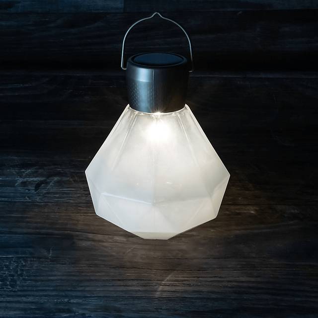 Jewel Beam White Outdoor Solar Lantern - Thumbnail - Image 5