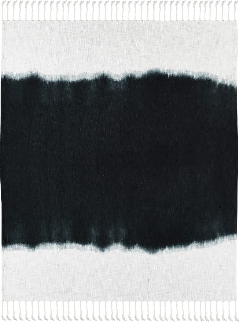 Jewel Row Black Throw Blanket