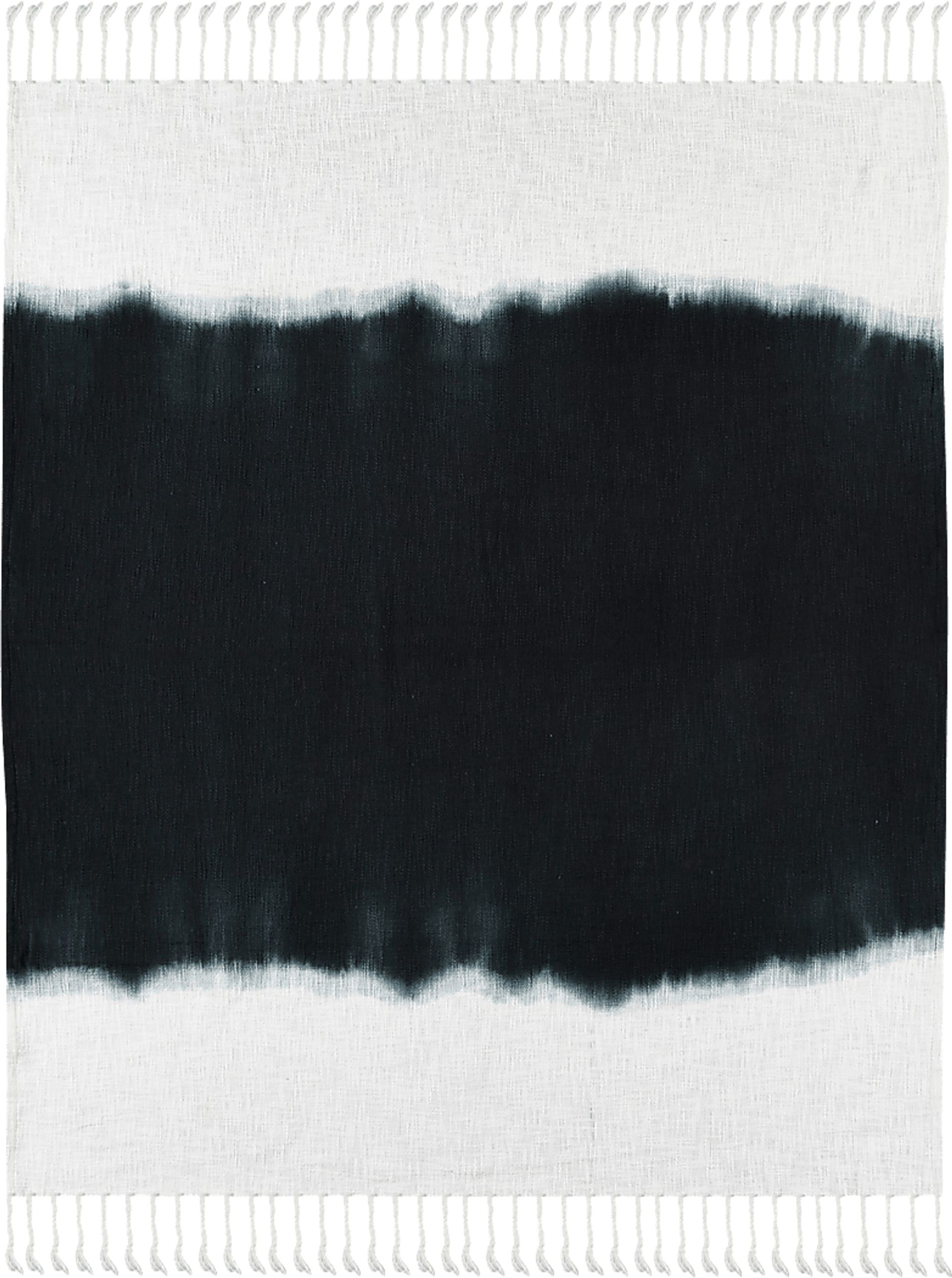 Jewel Row Black Throw Blanket - Image 1