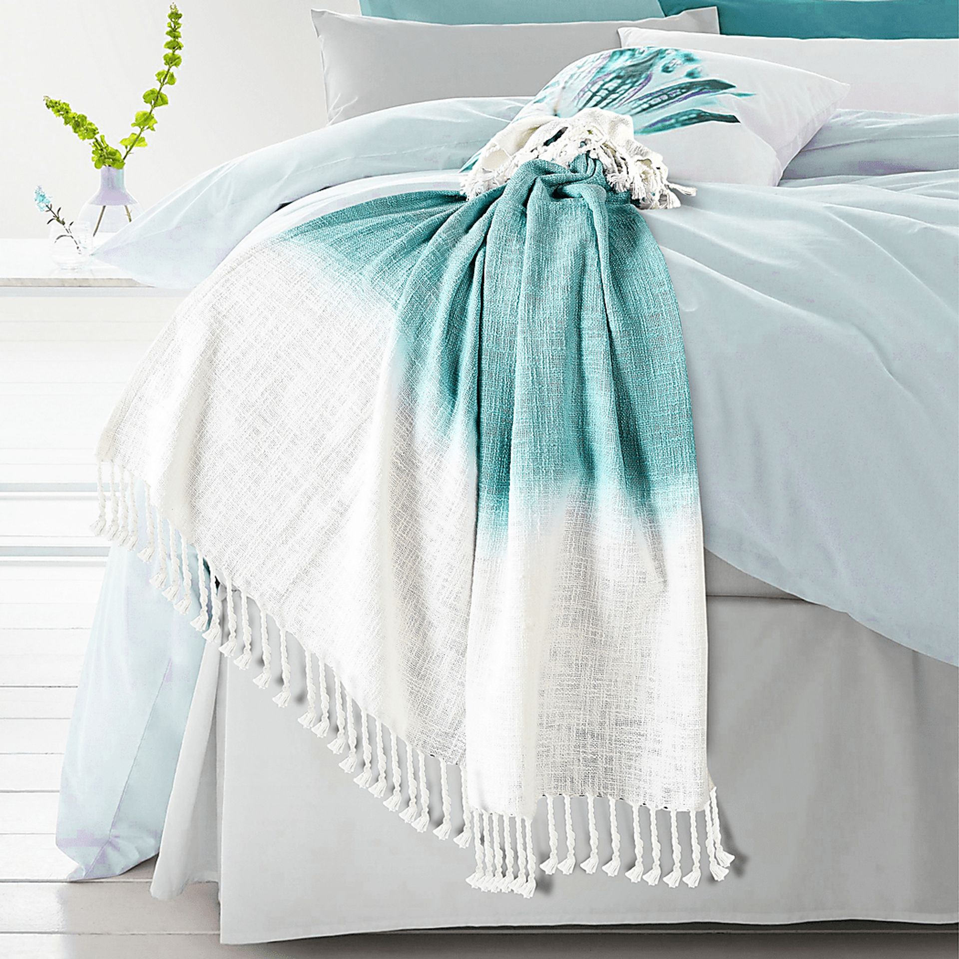 Jewel Row Blue Throw Blanket - Image 2