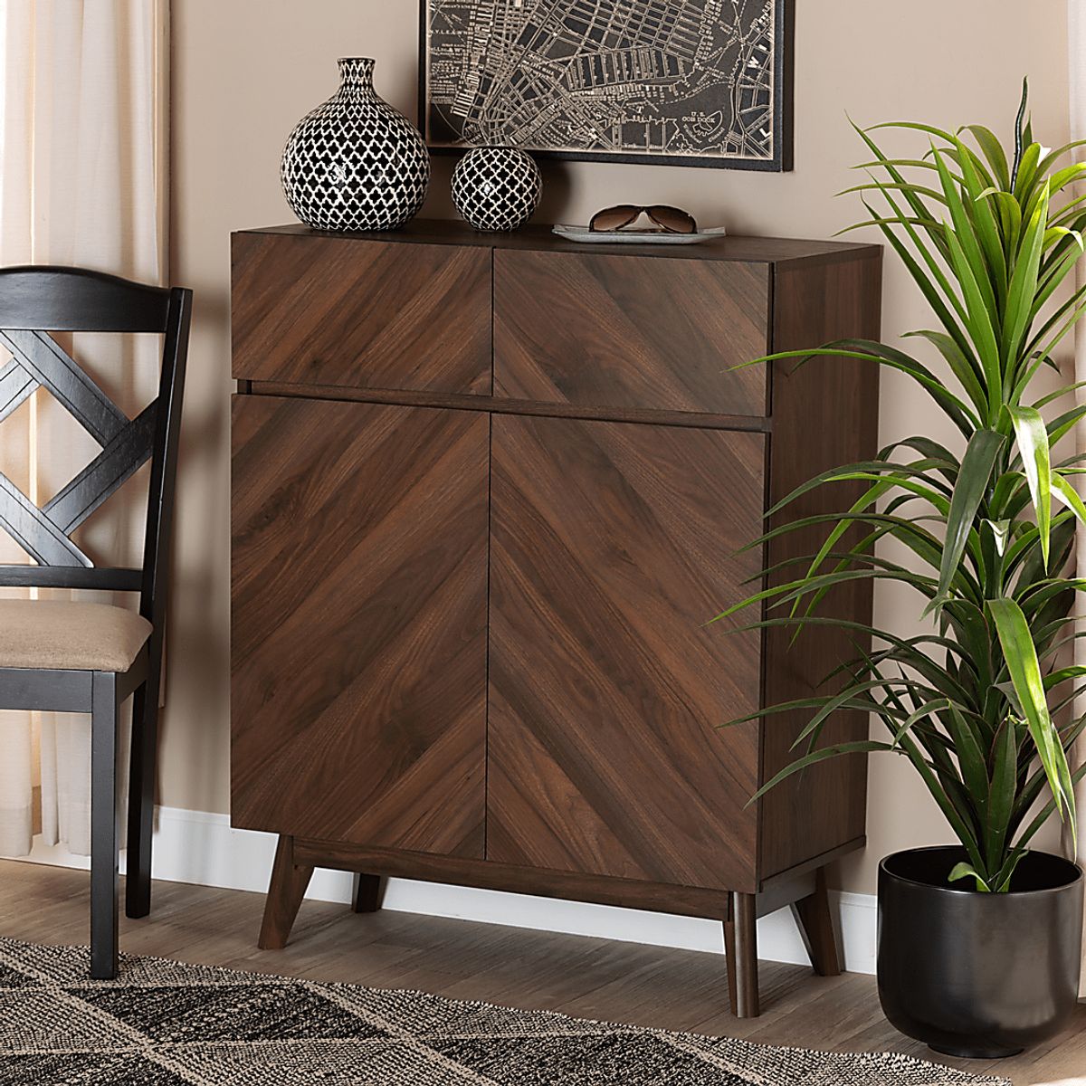Jewelweed Brown Dark Wood Accent Cabinet | Rooms to Go
