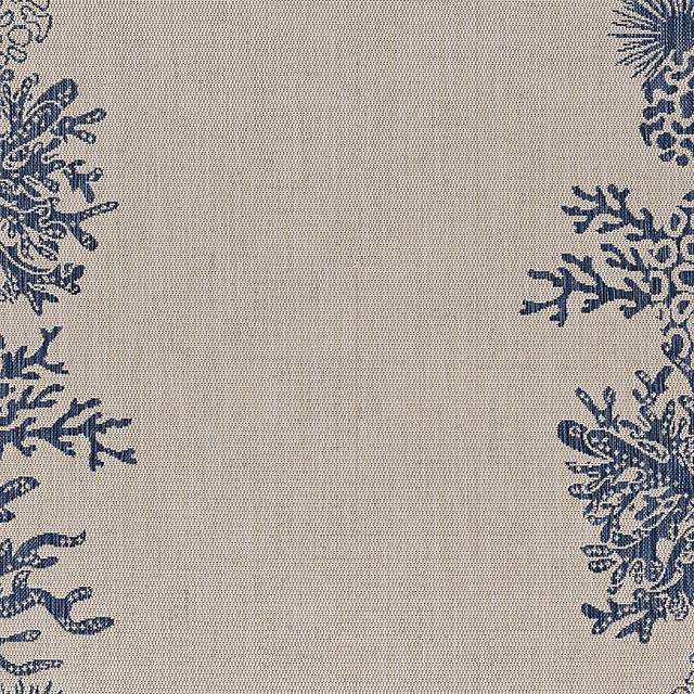Jidama White/Blue 7'6 x 9'5 Indoor/Outdoor Rug - Thumbnail - Image 3