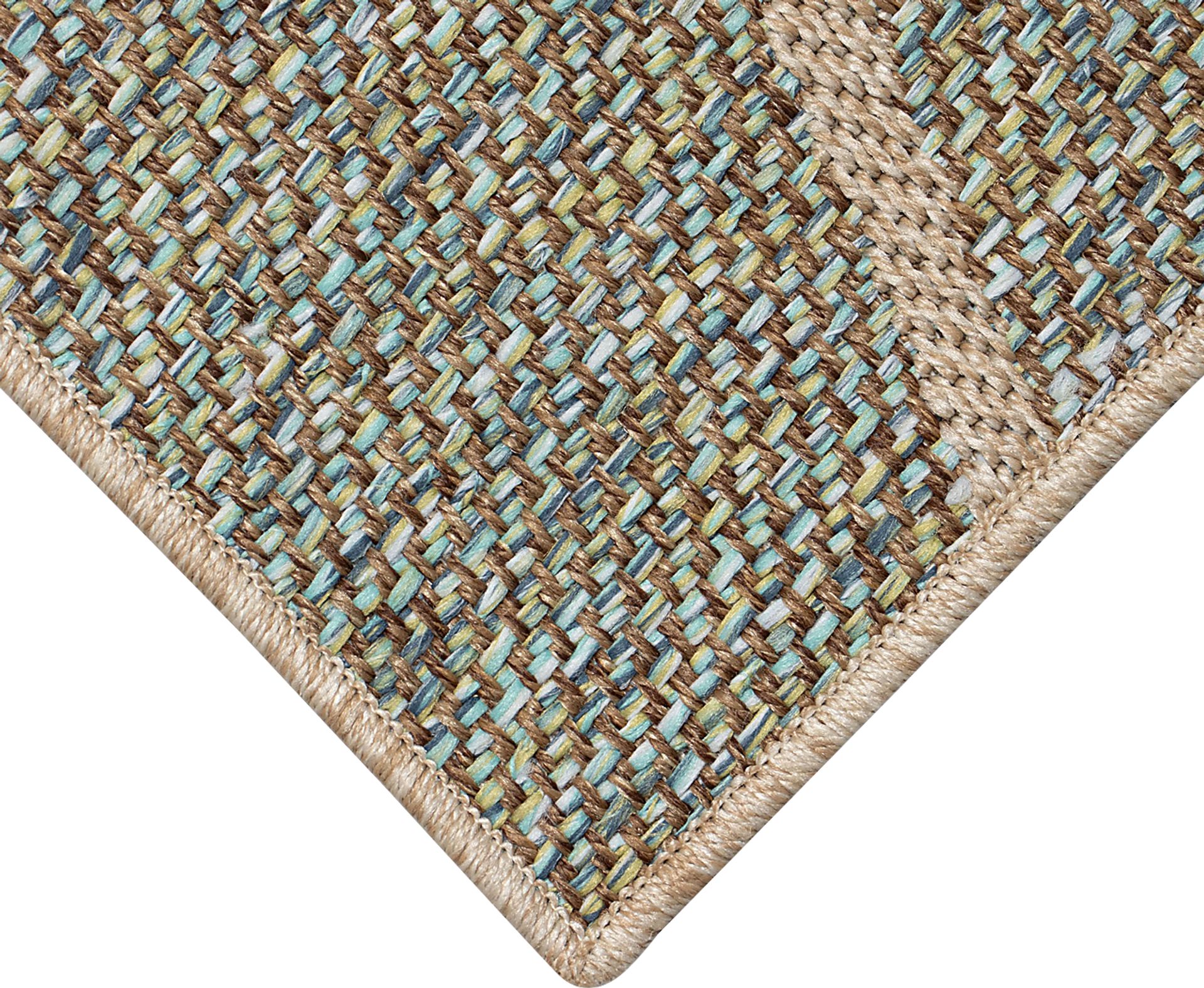 Jilaba Blue 6'6 x 9'4 Indoor/Outdoor Rug - Image 3