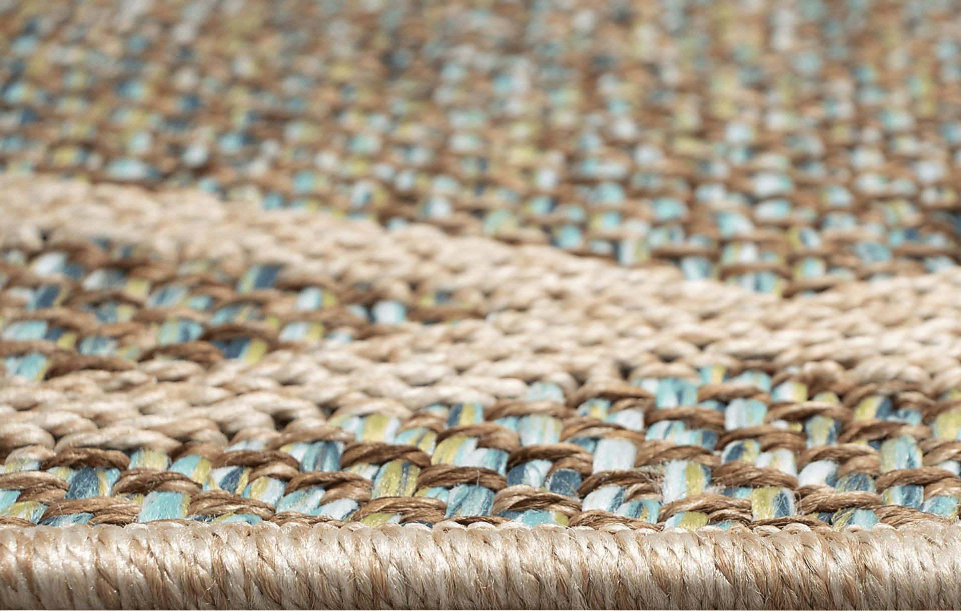 Jilaba Blue 6'6 x 9'4 Indoor/Outdoor Rug - Image 5