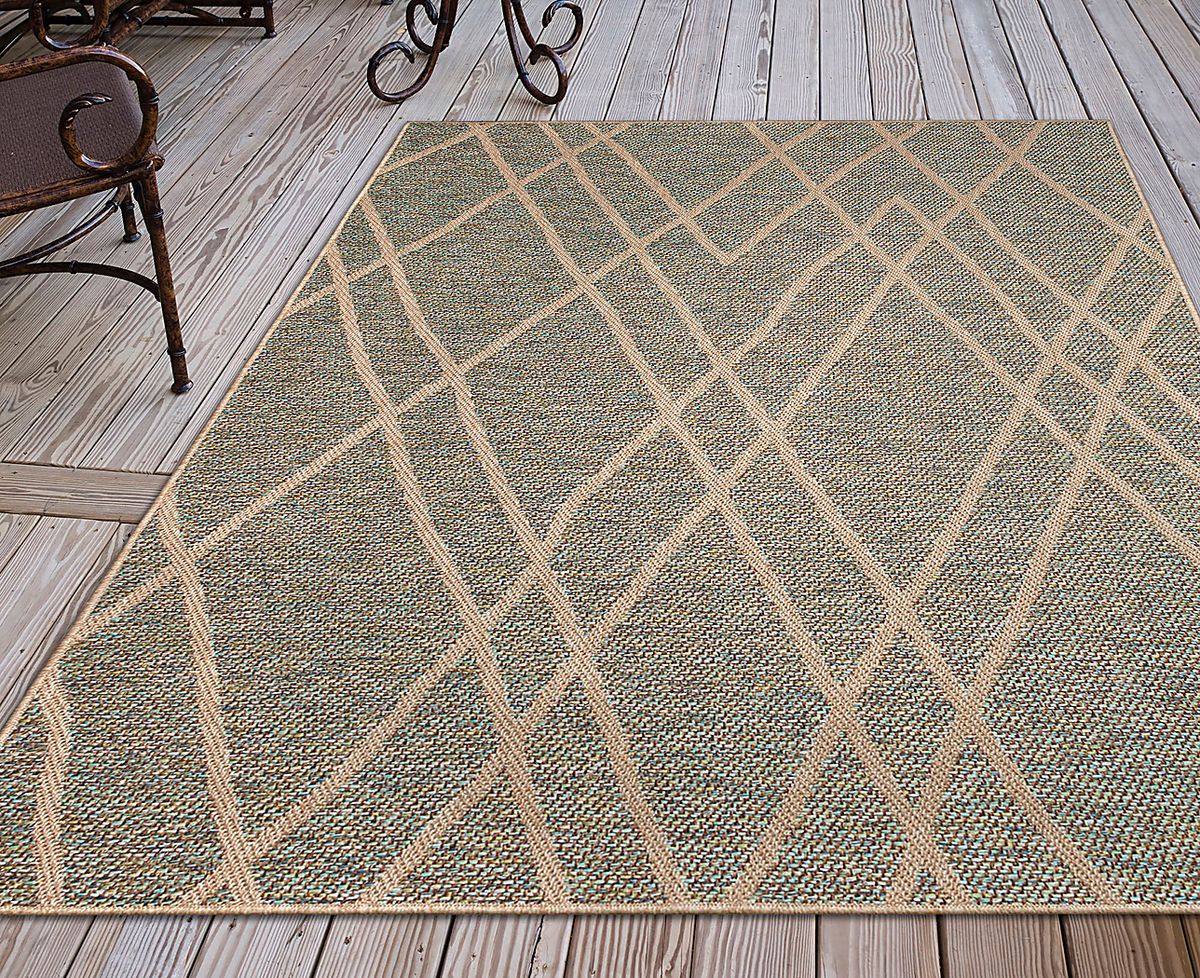 Jilaba Blue Outdoor Rugs | Rooms to Go