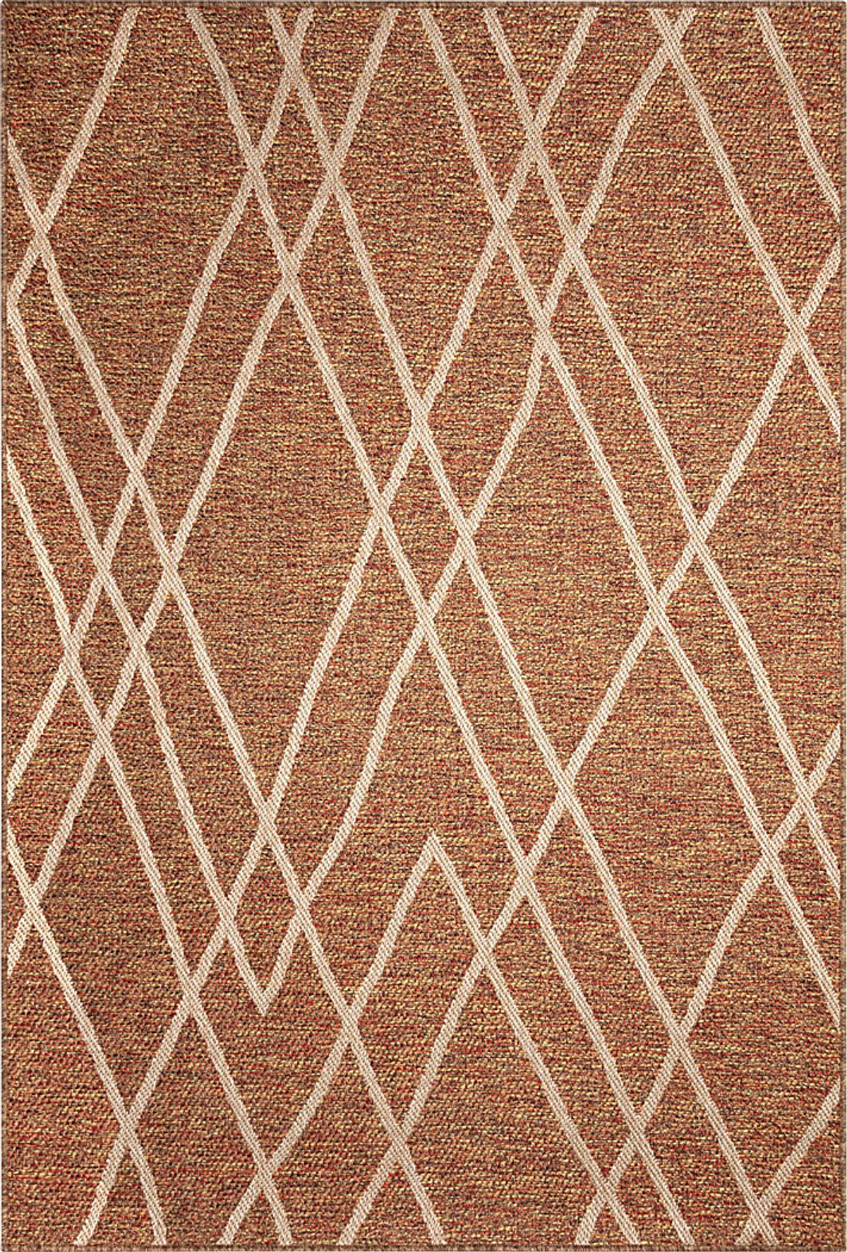 Jilaba Rust Red Outdoor Rugs | Rooms to Go