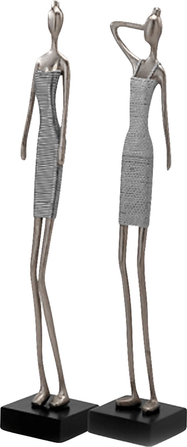 Jill & Joyce Silver Sculptures Set of 2 - Thumbnail - Image 1