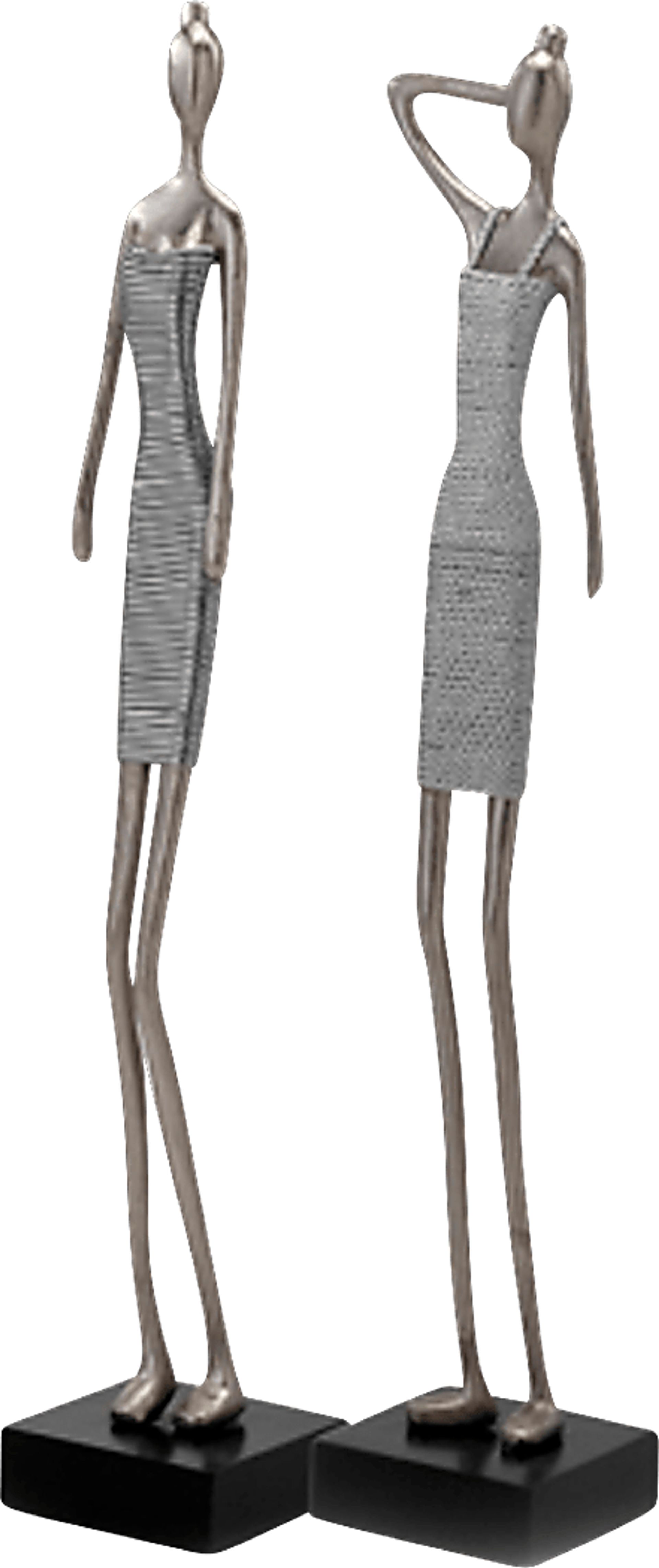 Jill & Joyce Silver Sculptures Set of 2 - Image 1