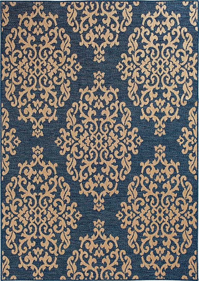 Jimelle Blue 5'3 x 7'7 Indoor/Outdoor Rug - Thumbnail - Image 1
