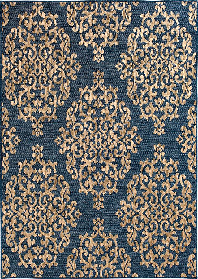 Jimelle Blue 7'10 x 9'10 Indoor/Outdoor Rug - Thumbnail - Image 1