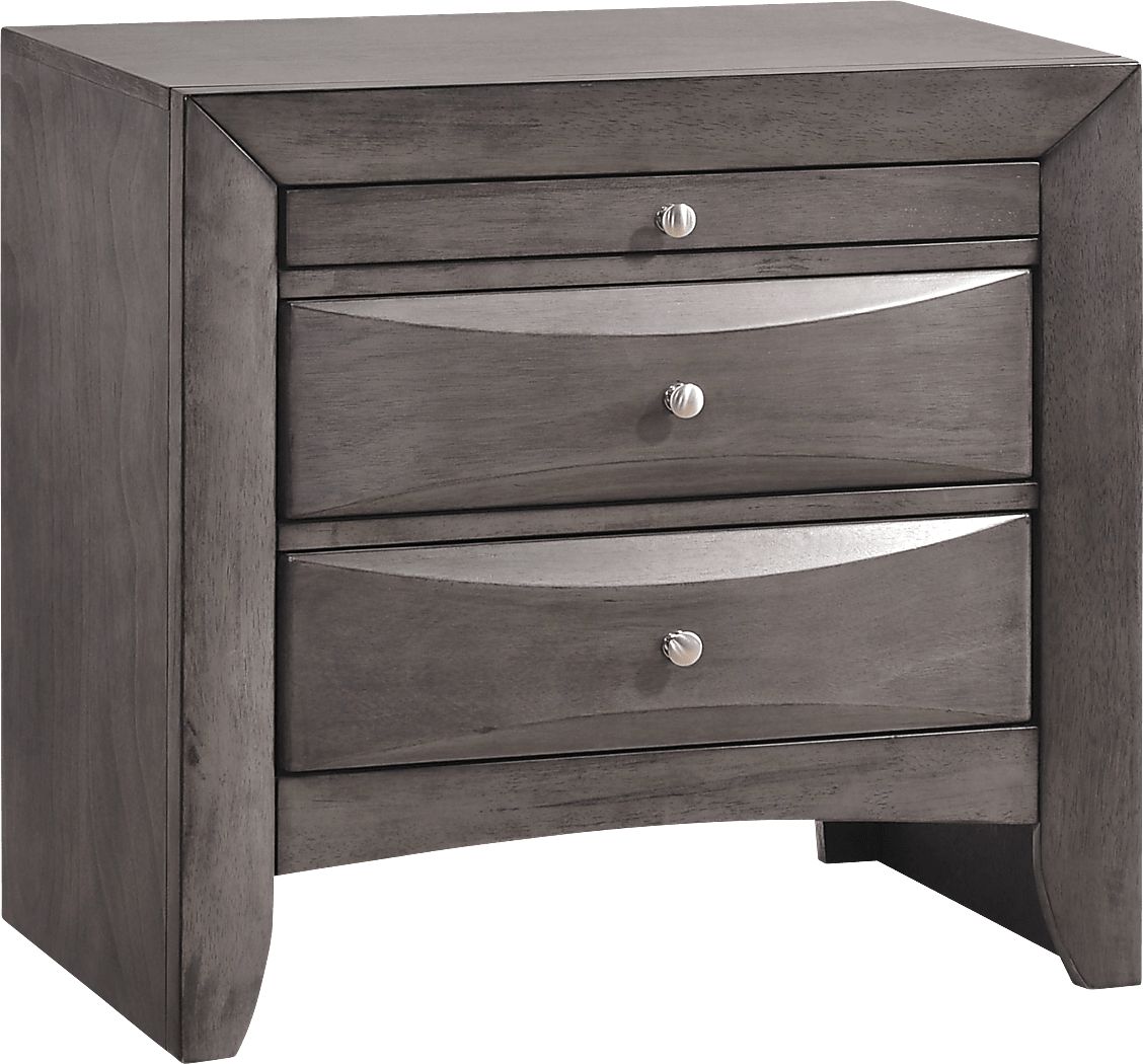 Jimspaces Gray Nightstand