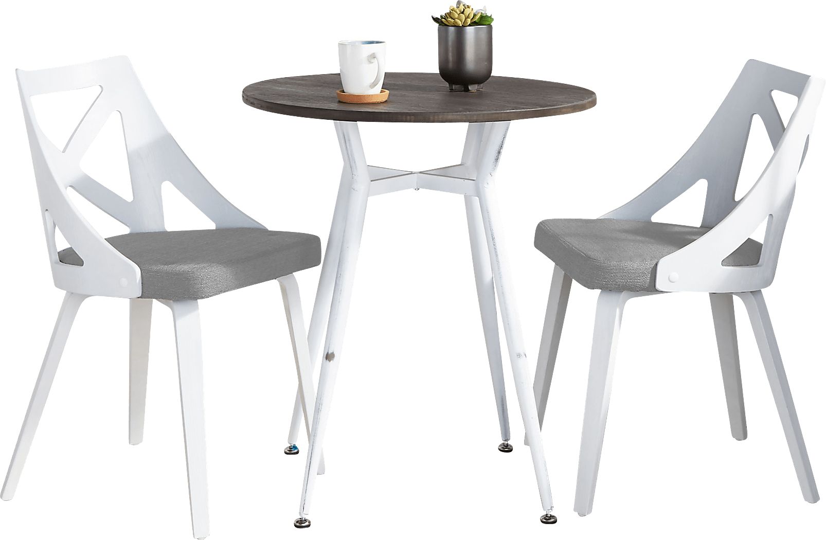 Jiwa Light Gray 3 Pc Dining Set