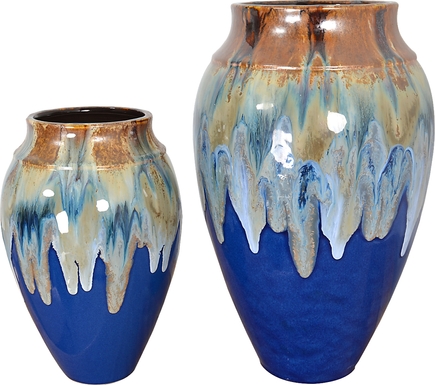 Jodelie Blue Vase, Set of 2
