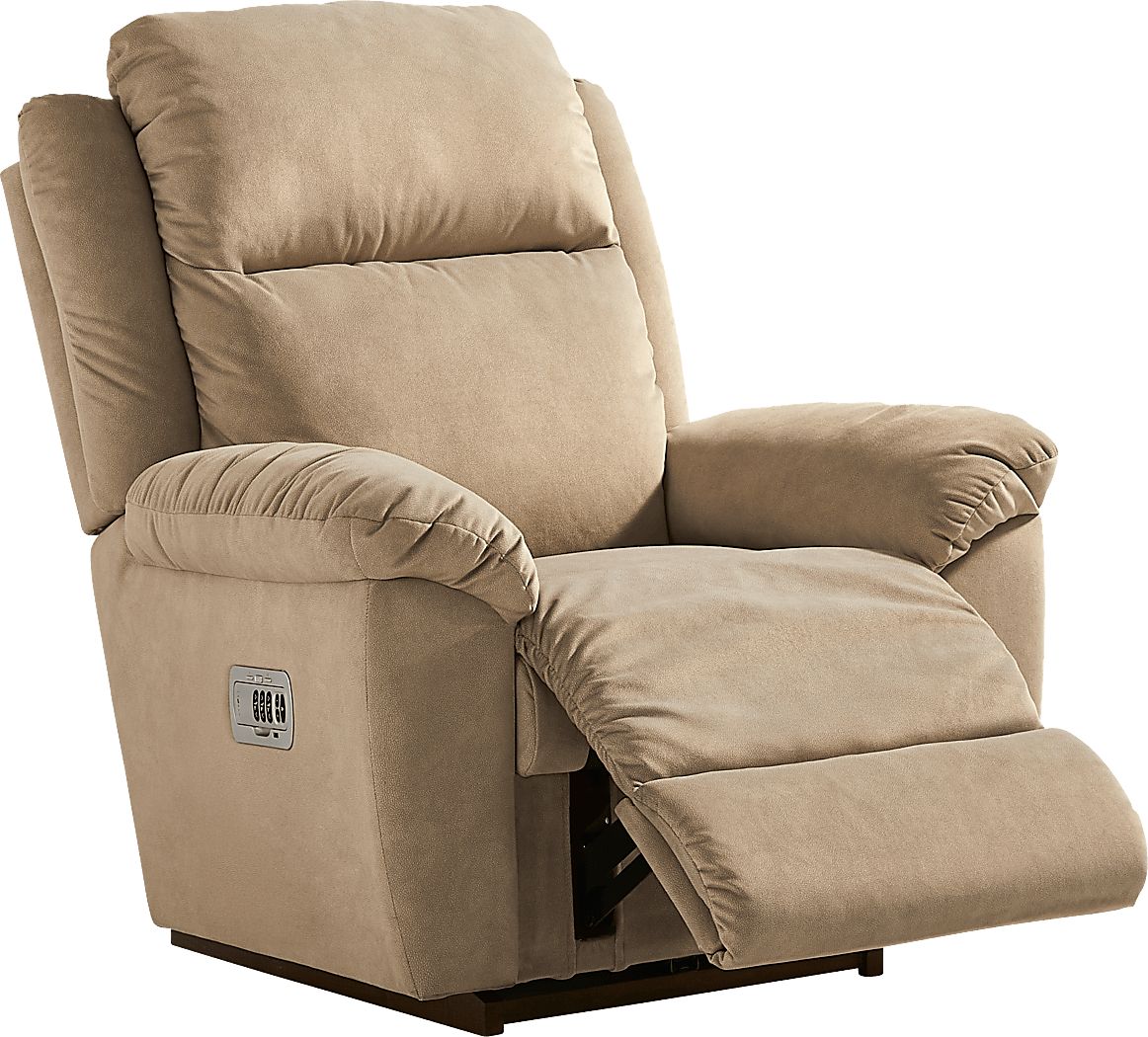 La-Z-Boy Joel III Buff Beige Knitted Dual Power Recliner