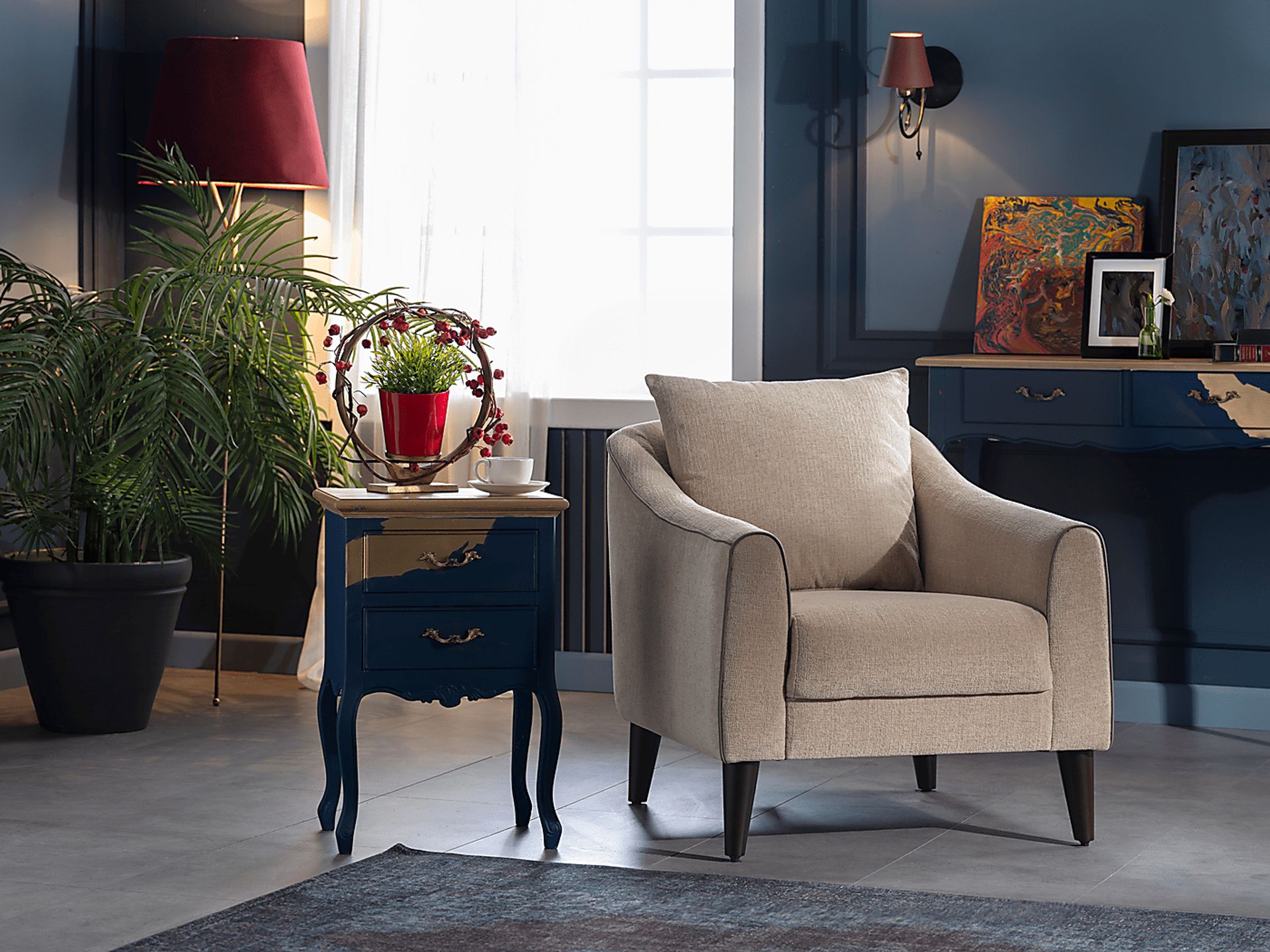 Johnstoun Beige Accent Chair - Image 3