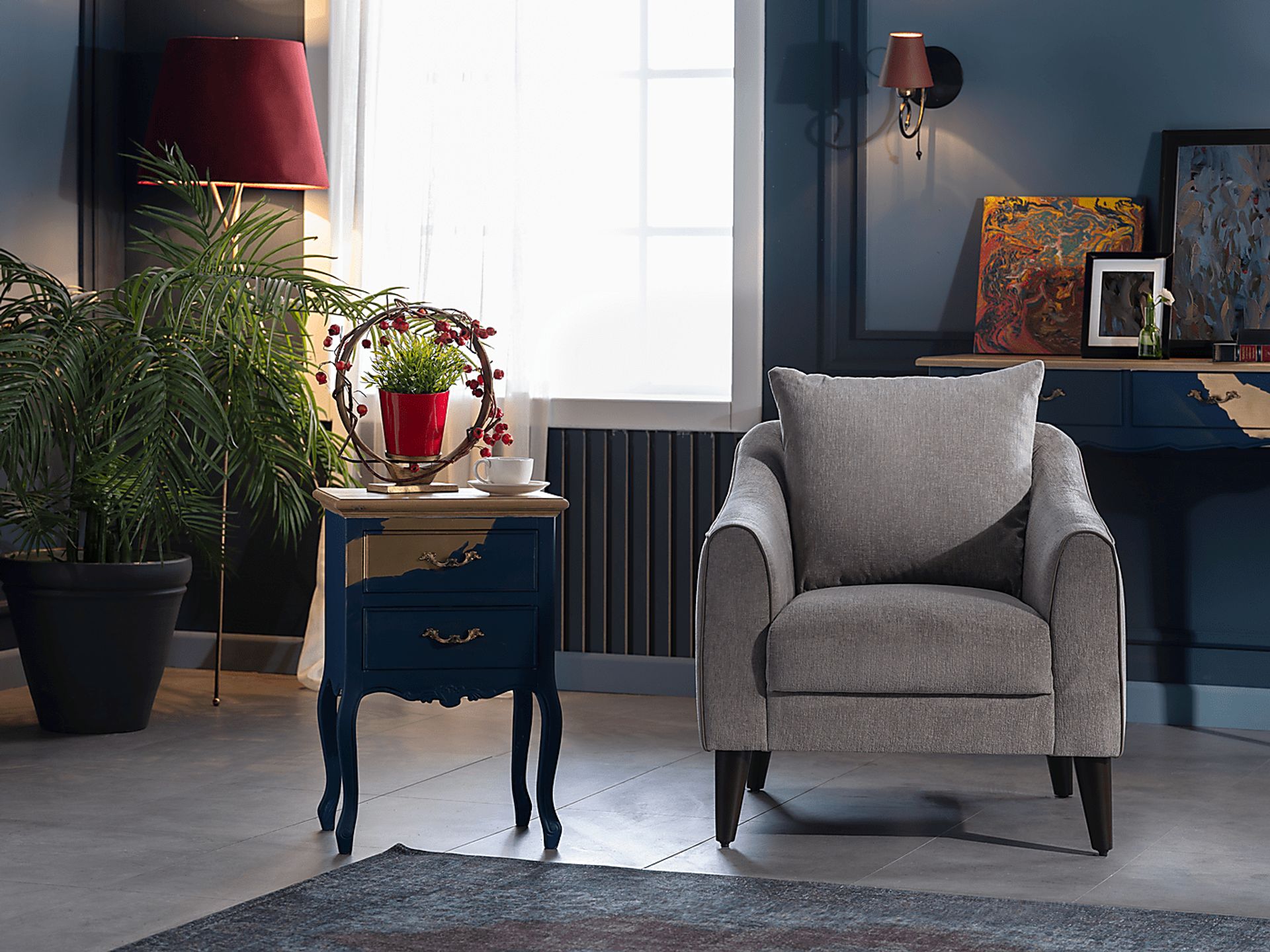 Johnstoun Gray Accent Chair - Image 4