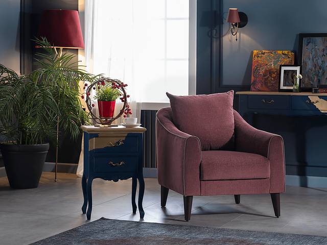 Johnstoun Plum Accent Chair - Thumbnail - Image 3