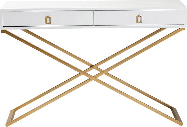 Joien White Sofa Table - Thumbnail - Image 3