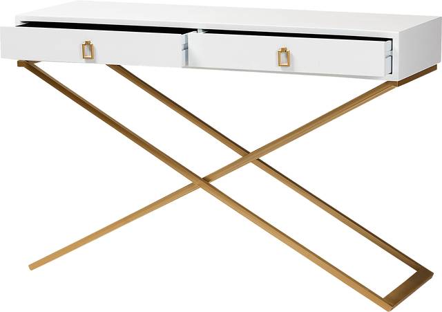 Joien White Sofa Table - Thumbnail - Image 5