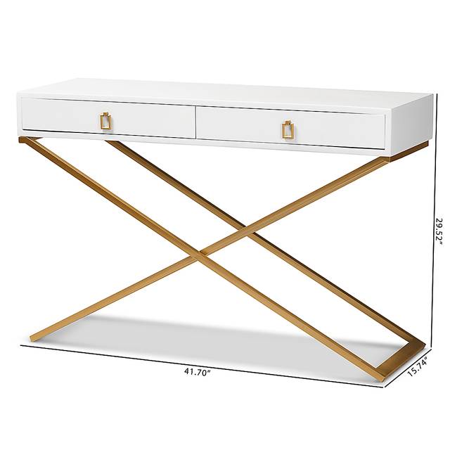 Joien White Sofa Table - Thumbnail - Image 10
