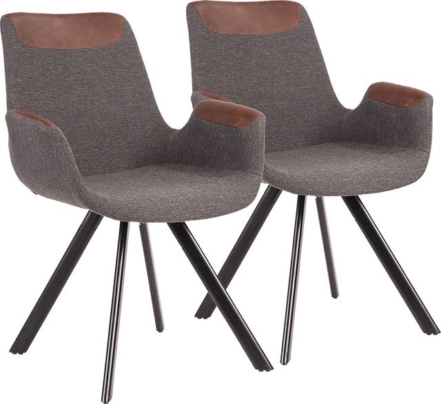 Jolena Gray Arm Chair, Set of 2 - Thumbnail - Image 1