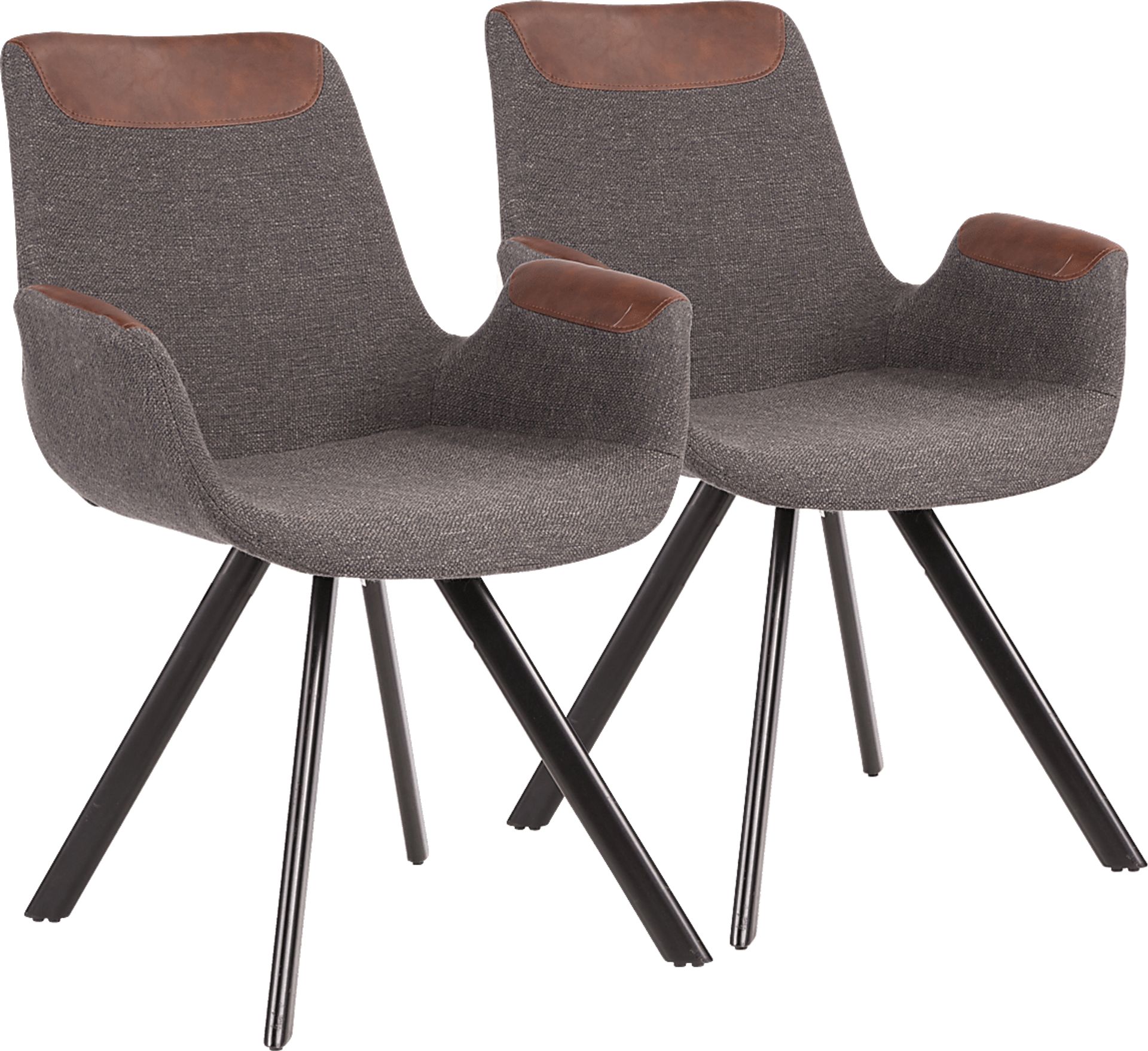 Jolena Gray Arm Chair, Set of 2 - Image 1