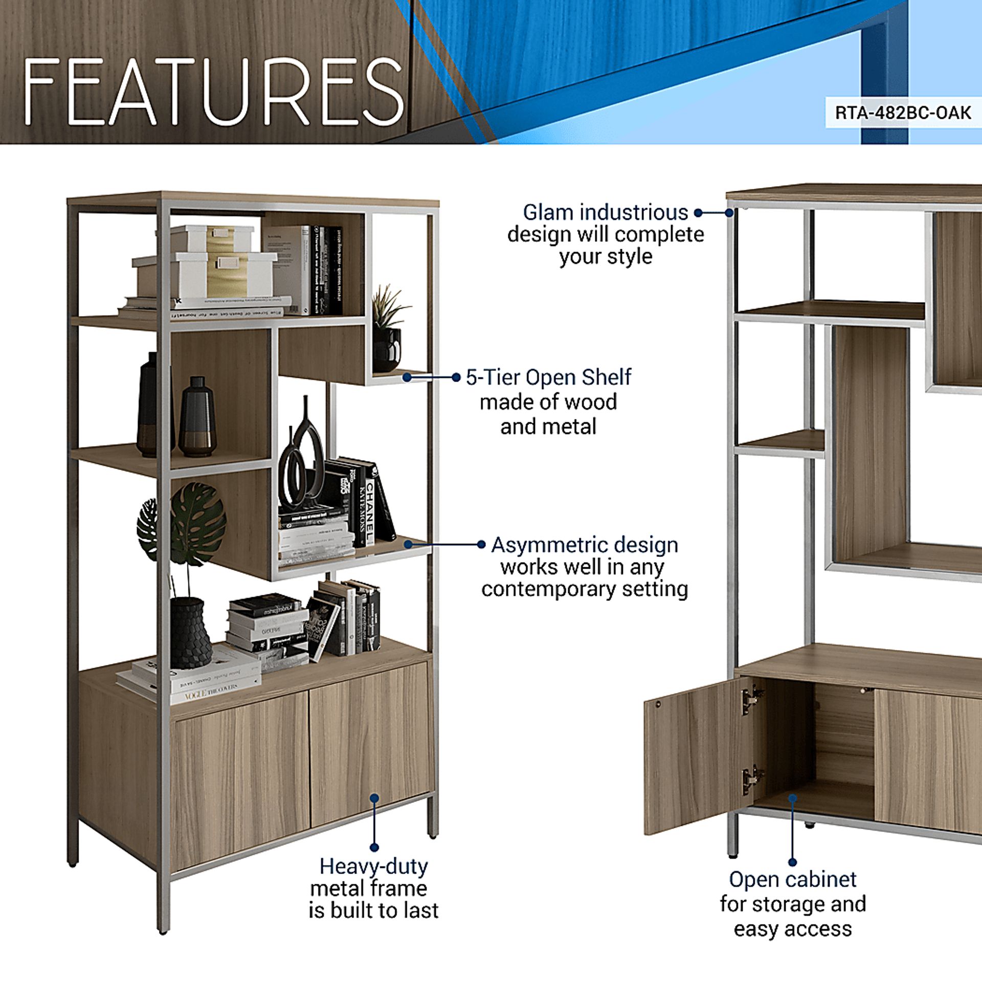 Jolgue Oak Bookcase - Image 3