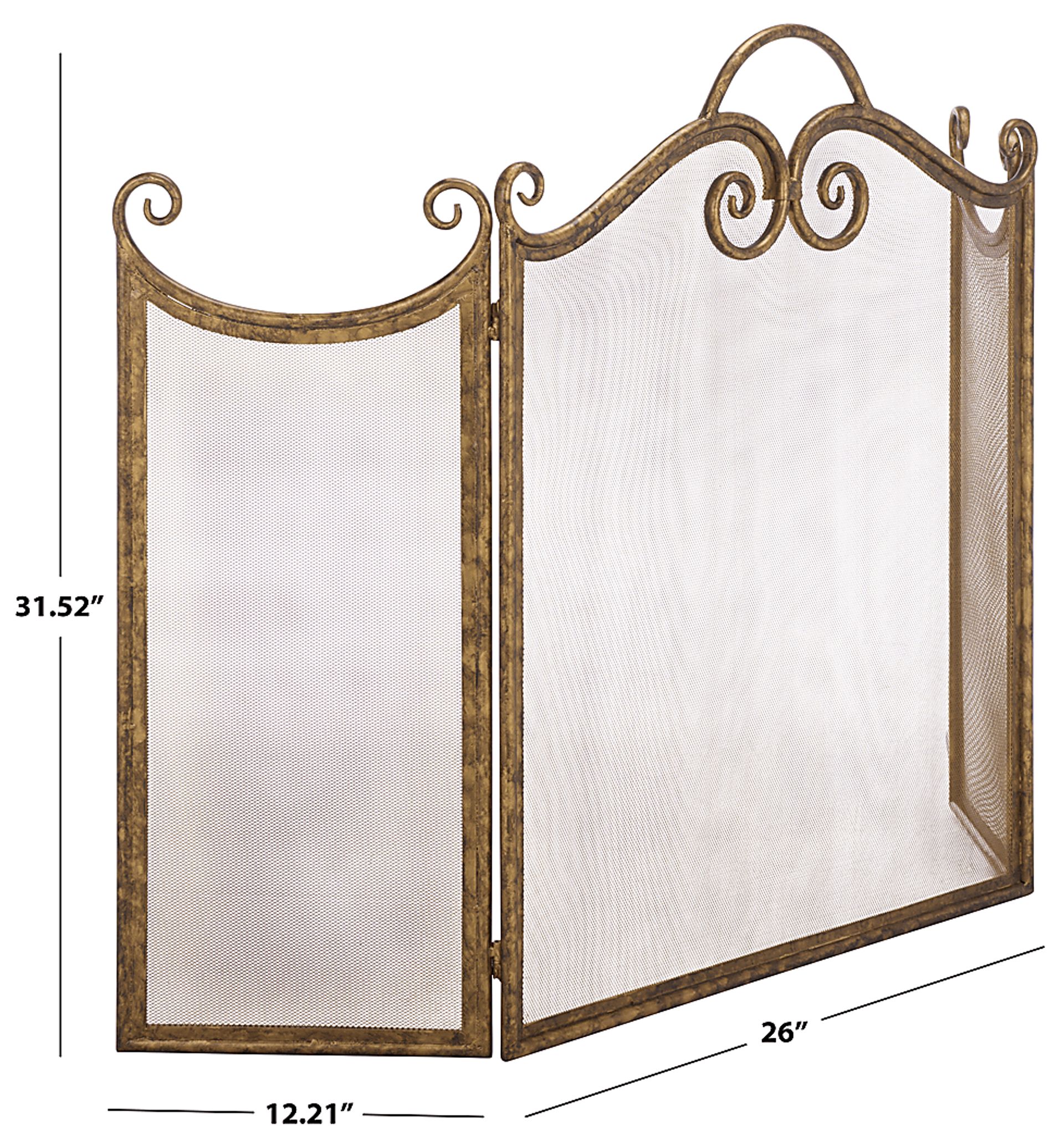 Jolmuse Brass Fireplace Screen - Image 4