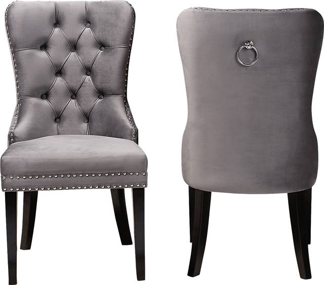 Jomax Gray Dining Chair, Set of 2 - Thumbnail - Image 2