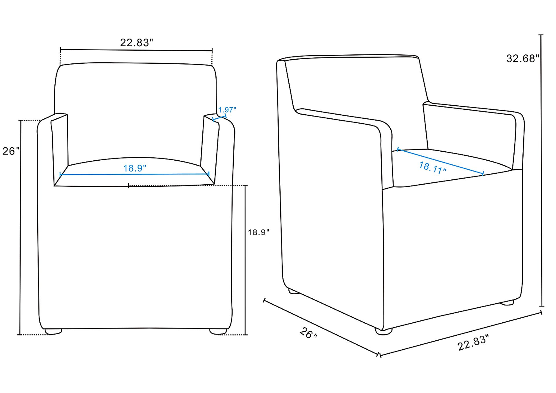 Jonagold II Cream Arm Chair - Image 10