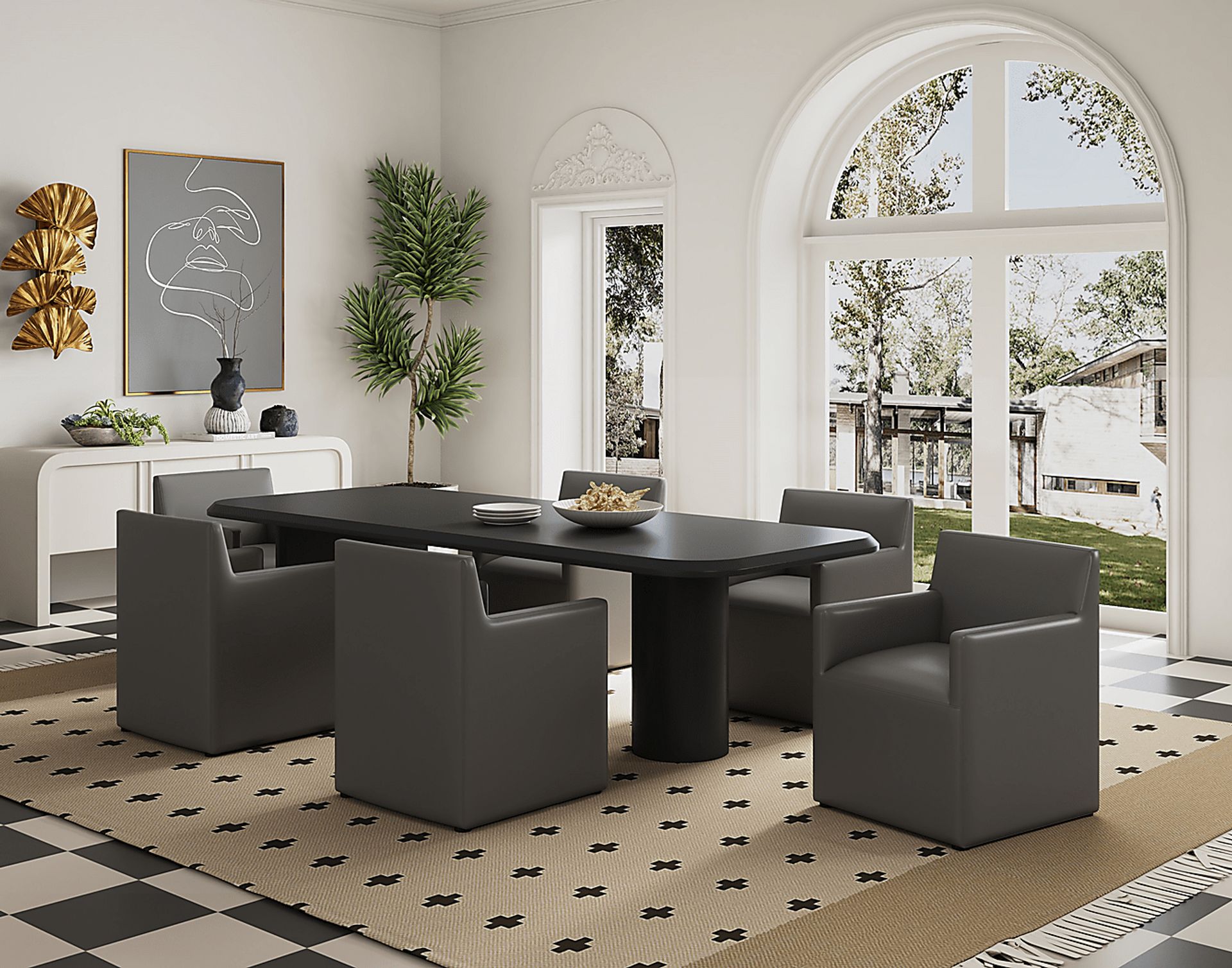 Jonagold II Pewter Arm Chair - Image 2