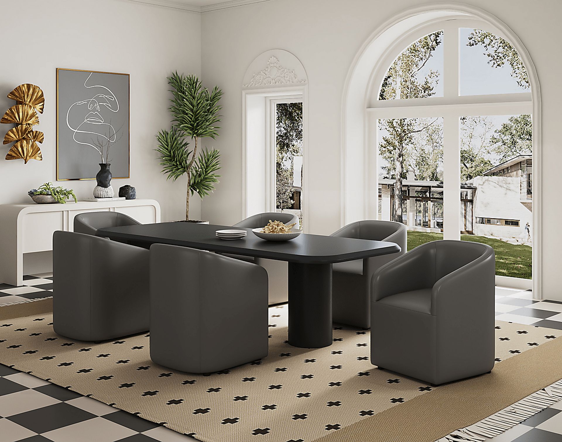Jonagold III Pewter Arm Chair - Image 2