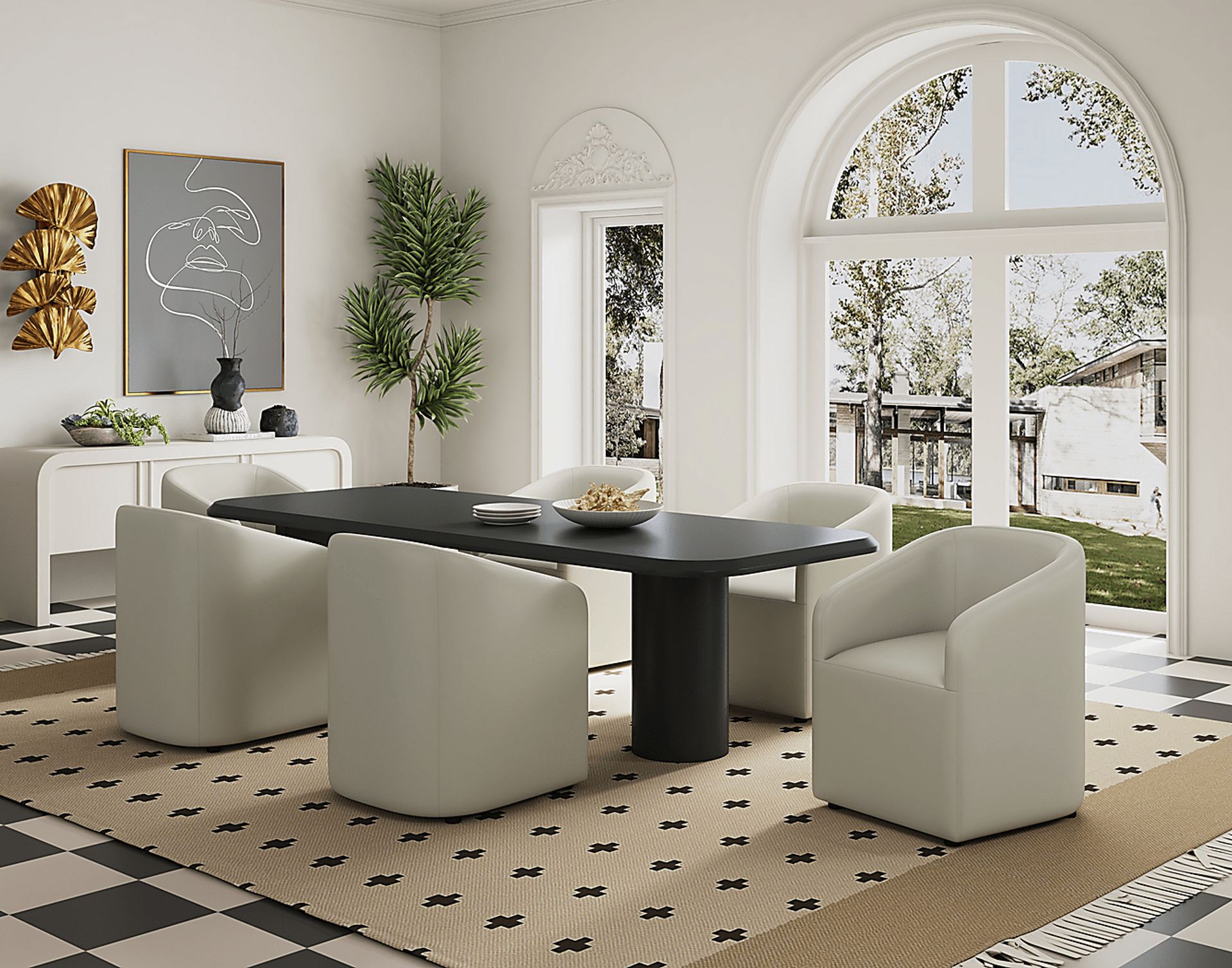 Jonagold III Stone Gray Arm Chair - Image 2