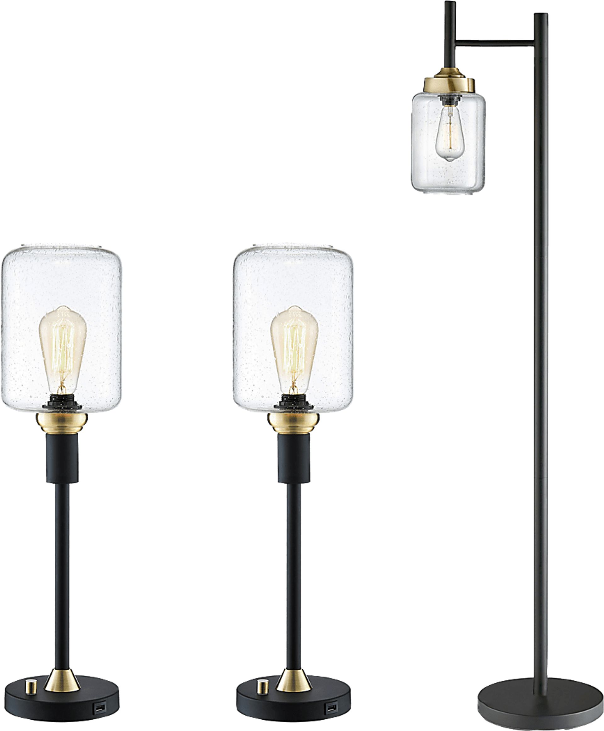 Jones Nest Black Lamp, Set of 3 - Image 1