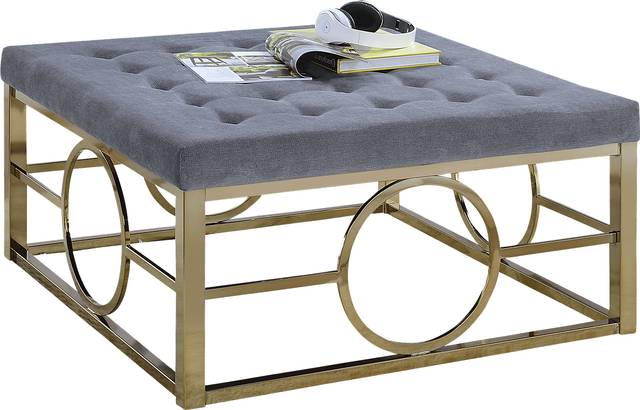 Joneswalk Gray Cocktail Ottoman - Thumbnail - Image 1