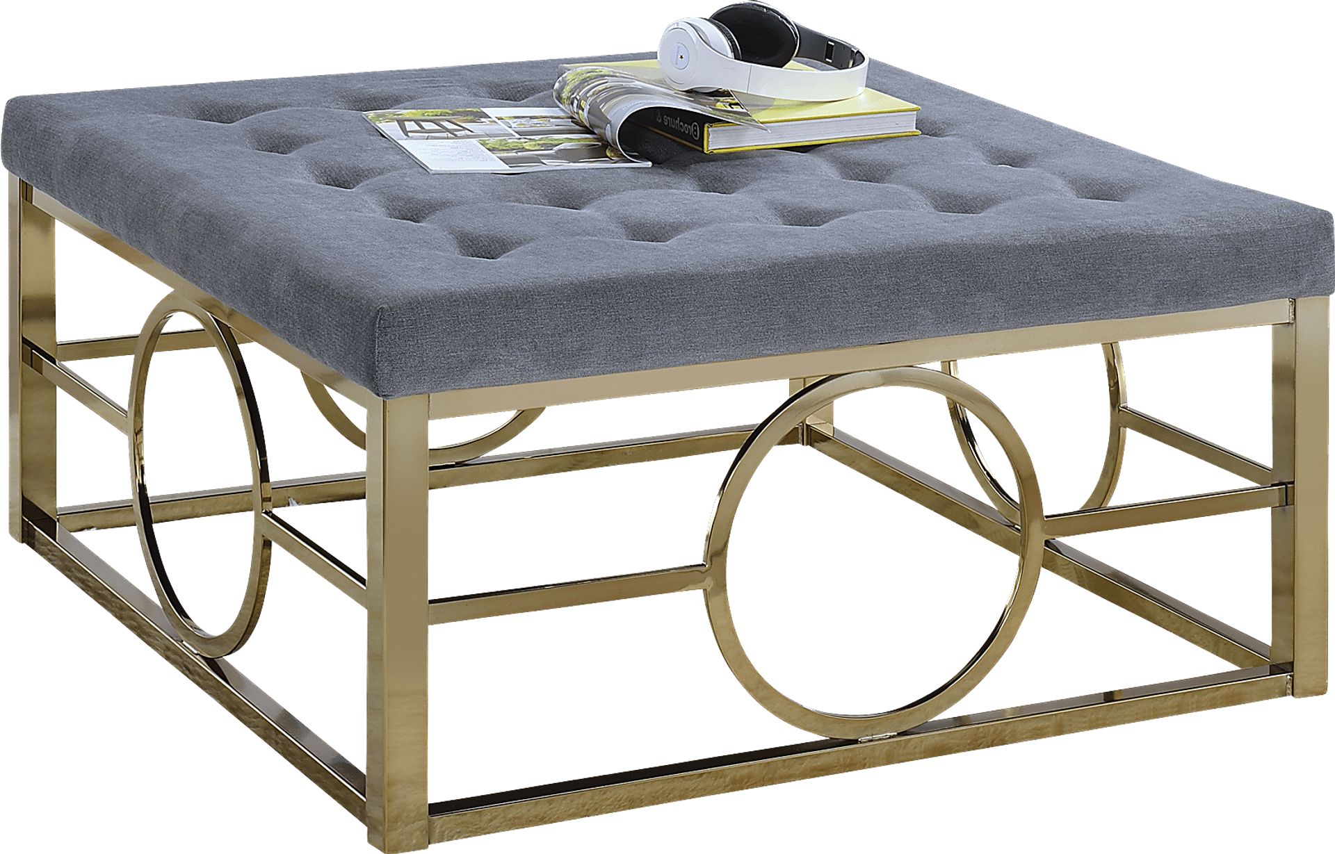Joneswalk Gray Cocktail Ottoman - Image 1