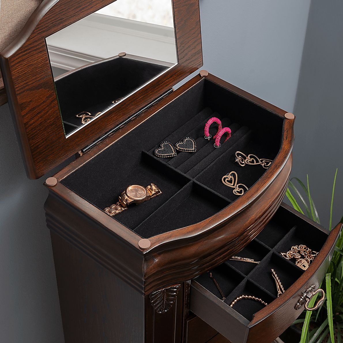 Jonquill Brown Jewelry Armoire