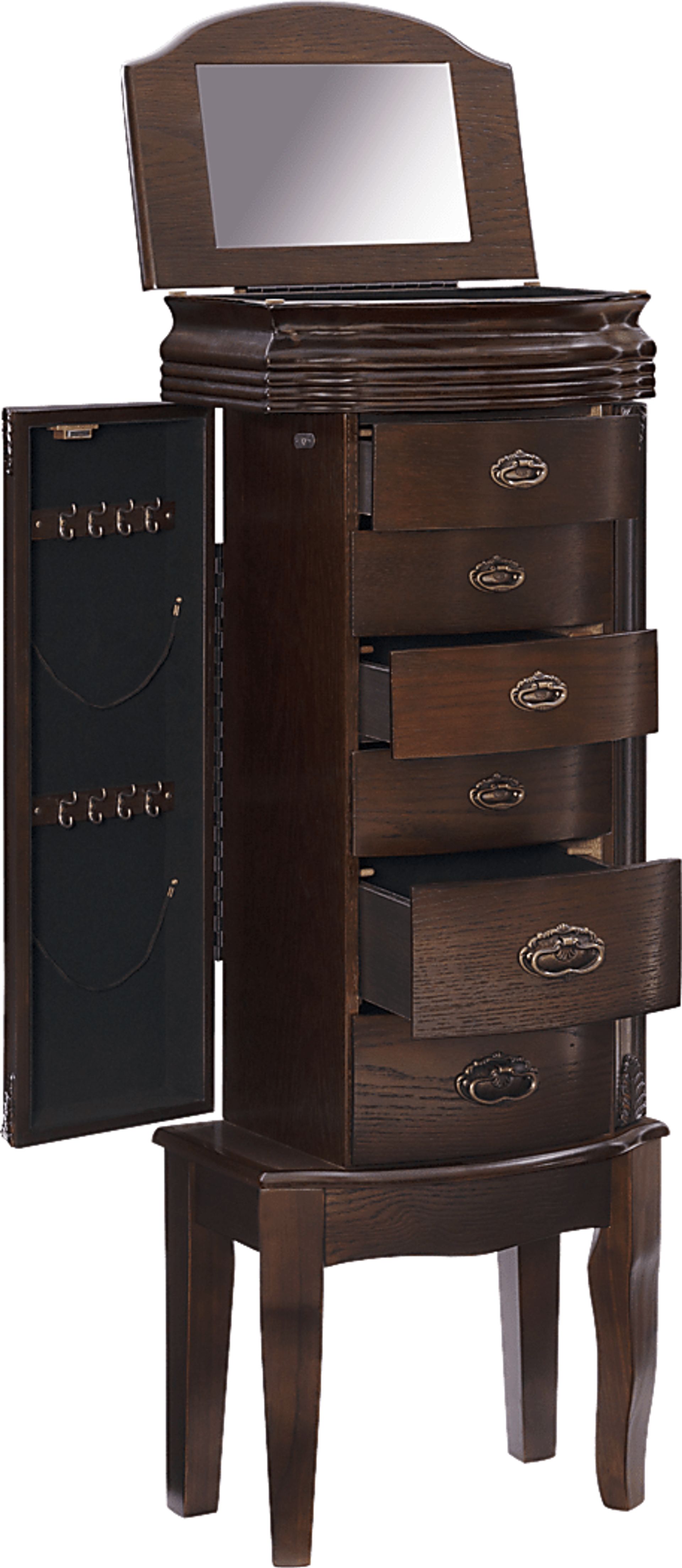 Jonquill Brown Jewelry Armoire - Image 8