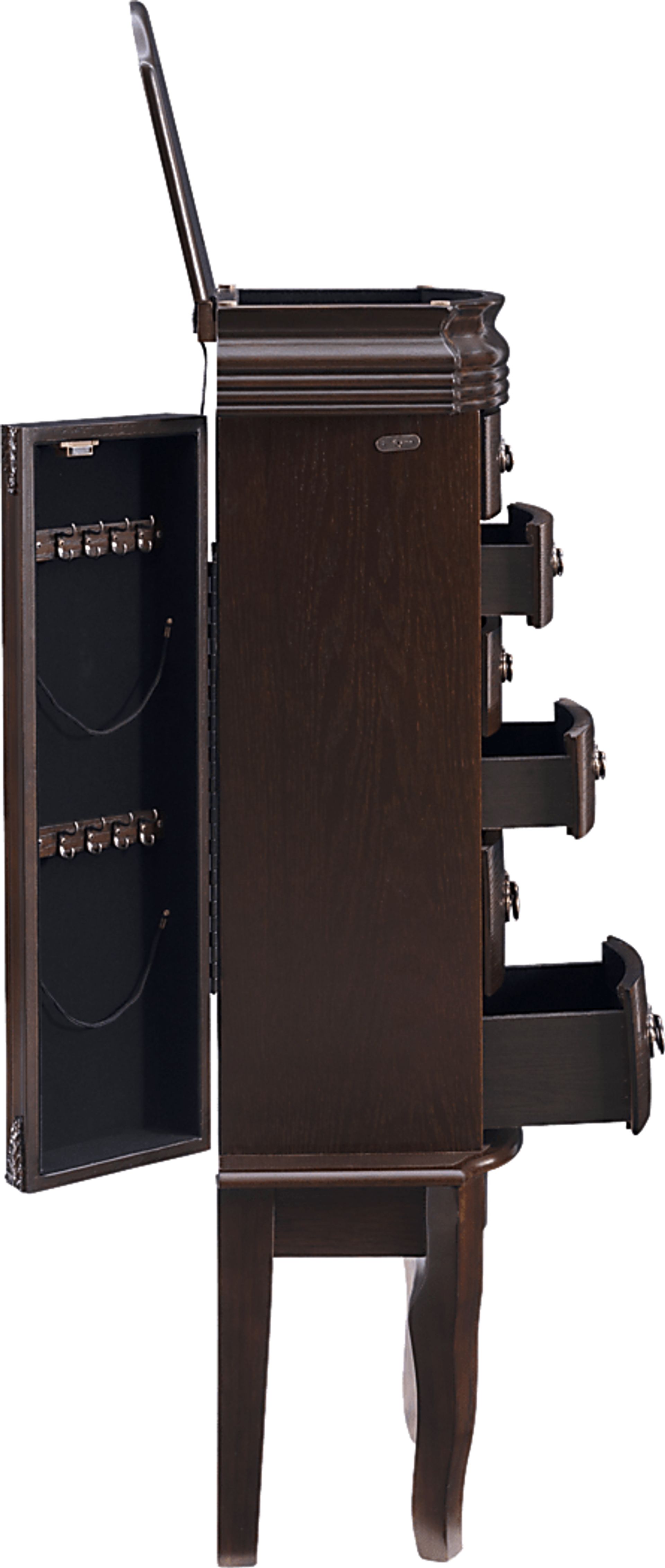Jonquill Brown Jewelry Armoire - Image 10