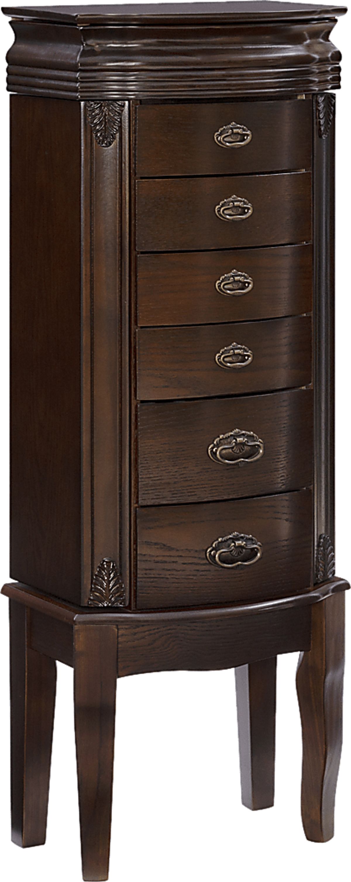 Jonquill Brown Dark Wood Jewelry Armoire | Rooms to Go