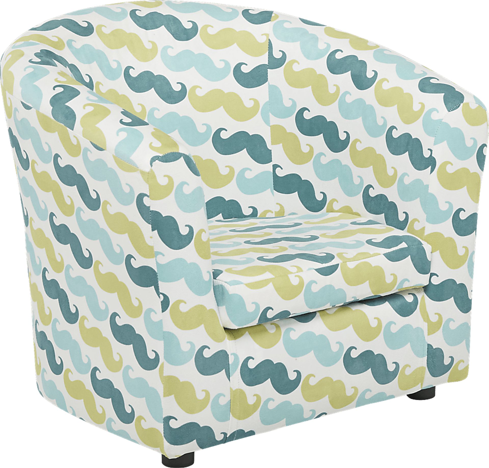 Jordan Aqua Mustache Chair - Image 1