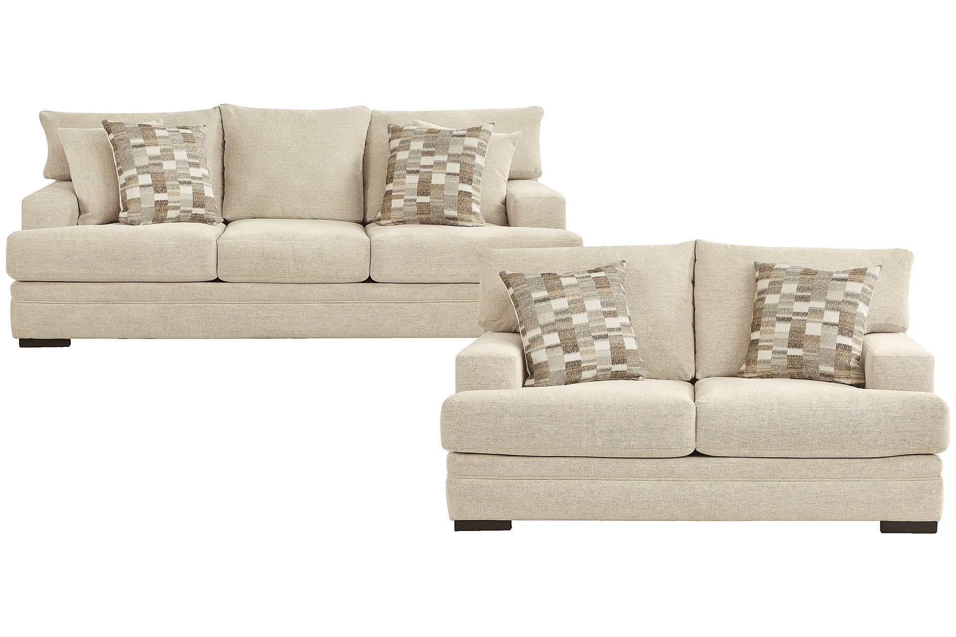 Jordan Beige 2 Pc Living Room - Image 1