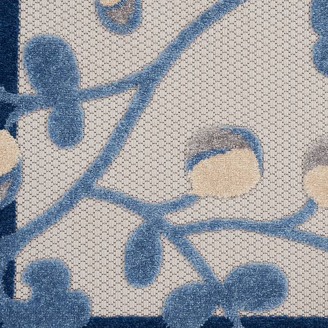 Jordonia Blue/Gray 5'3 x 7'5 Indoor/Outdoor Rug - Thumbnail - Image 8