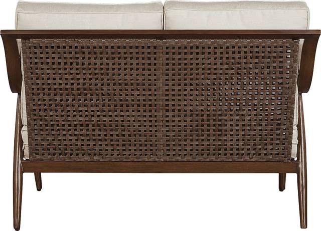 Jorgen Bronze Outdoor Loveseat with Vanilla Cushions - Thumbnail - Image 2