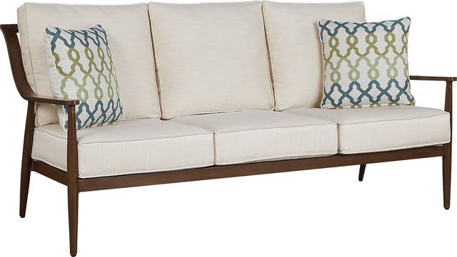 Jorgen Bronze 4 Pc Outdoor Seating Set with Vanilla Cushions - Thumbnail - Image 2